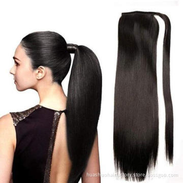 Best Selling 100% Raw Indian Virgin Human Hair Extension Drawstring Ponytail